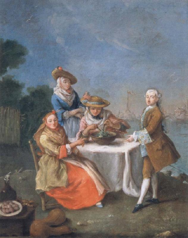 Pietro Longhi In the Gemusegarten at the Flussmundung